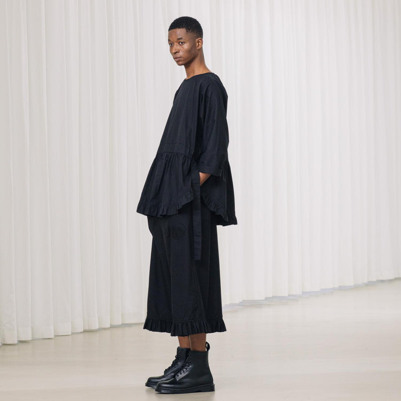 oversized Culotte mit Rüschen