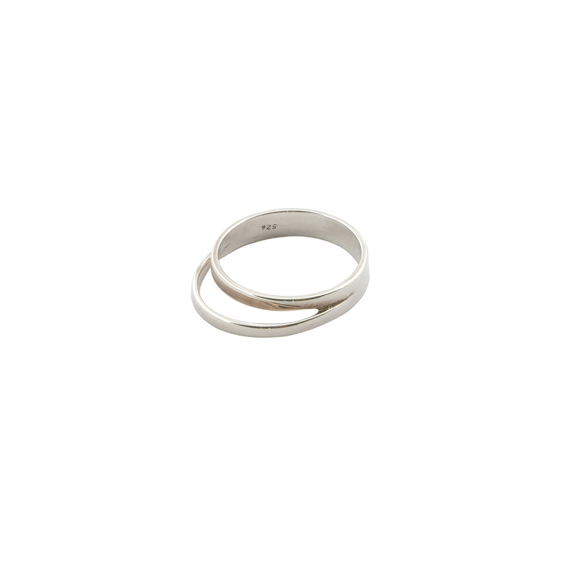 arched silver ring